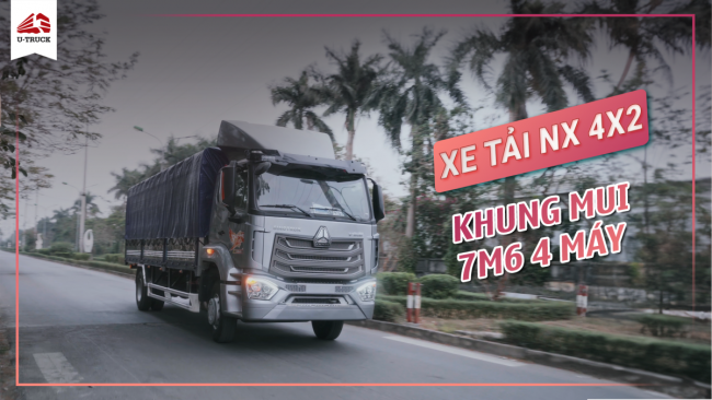 Xe tải thùng HOWO NX 4X2 khung mui 7M6 trục 6.000