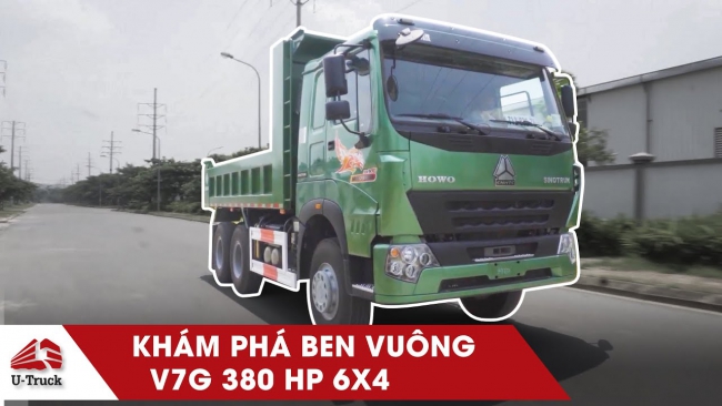 Xe ben V7G 6x4 thùng vuông