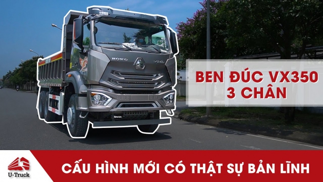 Xe ben VX350 6x4 thùng đúc