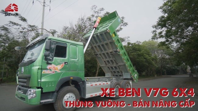 Xe ben V7G 6x4 thùng vuông - Bản nâng cấp 2022