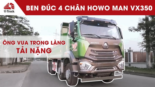 Xe ben VX350 8x4 thùng đúc
