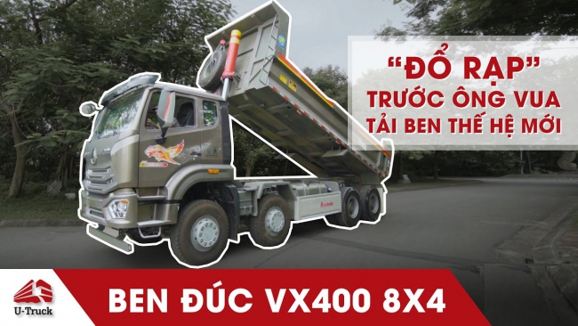 Xe ben VX400 8x4 thùng đúc