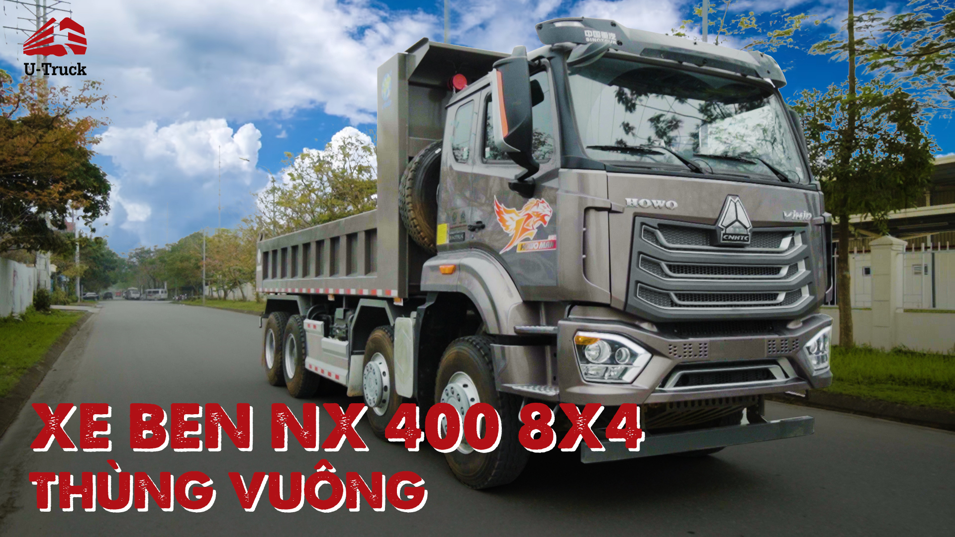 Xe ben NX400 8x4 thùng vuông Xe ben NX400 8x4 thùng vuông