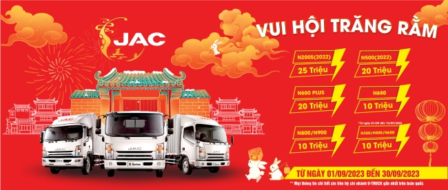 Khuyến mại xe tải nhẹ tháng 9 - Vui hội trăng rằm, mua ngay xe JAC