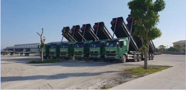 Xe đầu kéo ben Howo Mooc Ben CIMC giá tốt 2024