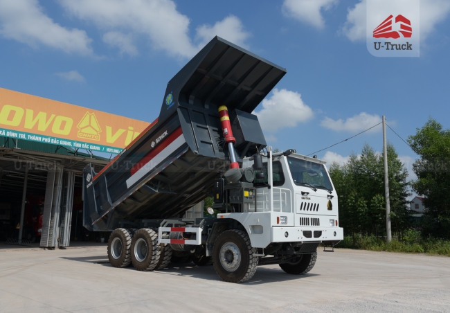 Xe ben mỏ HW7D 371 6X4 thùng đúc Xe ben mỏ HW7D 371 6X4 thùng đúc