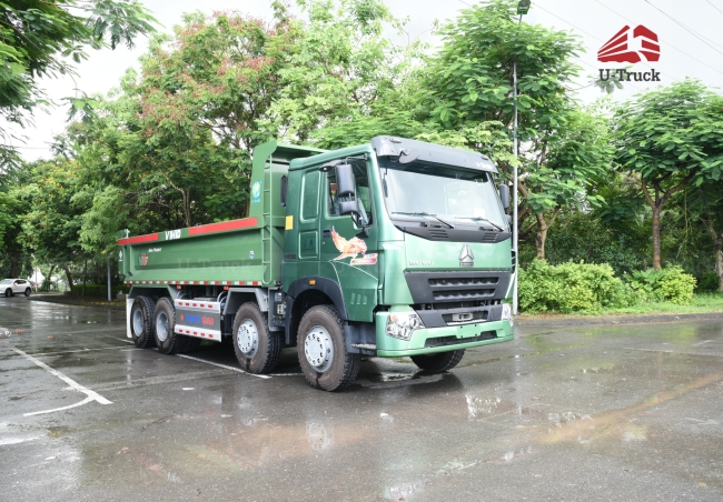 Xe ben V7G 8x4 thùng đúc
