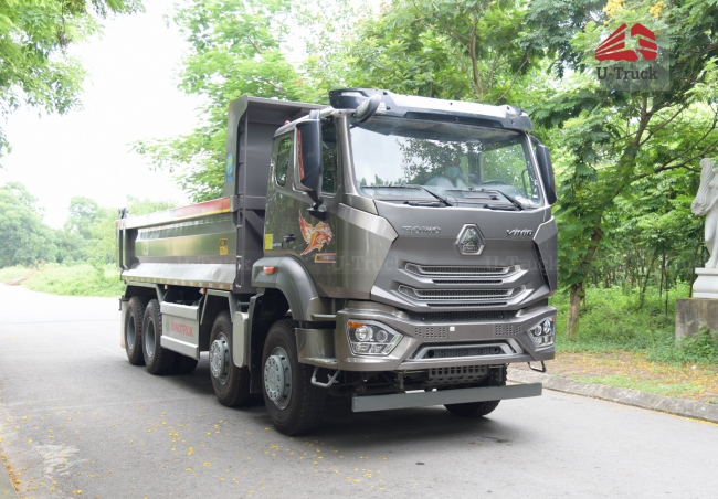 Xe ben VX350 8x4 thùng đúc