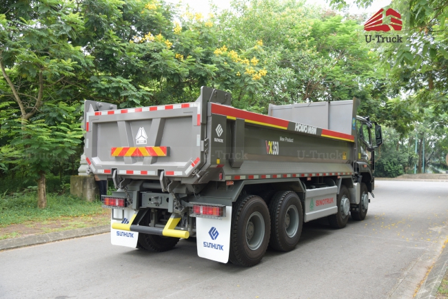 Xe ben VX350 8x4 thùng đúc