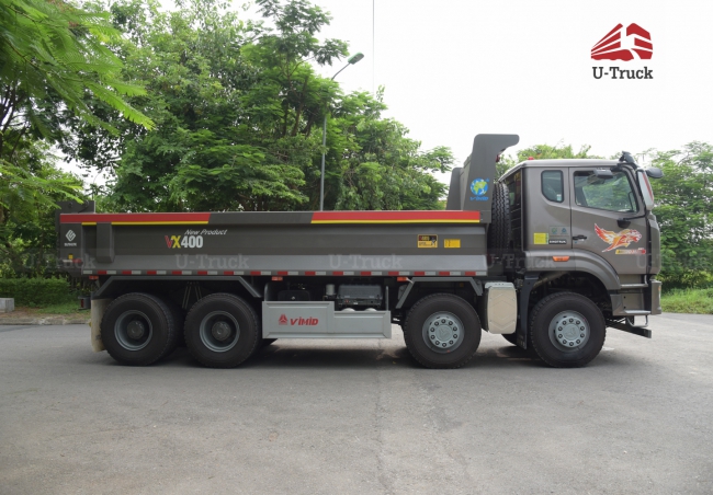 Xe ben VX400 8x4 thùng đúc