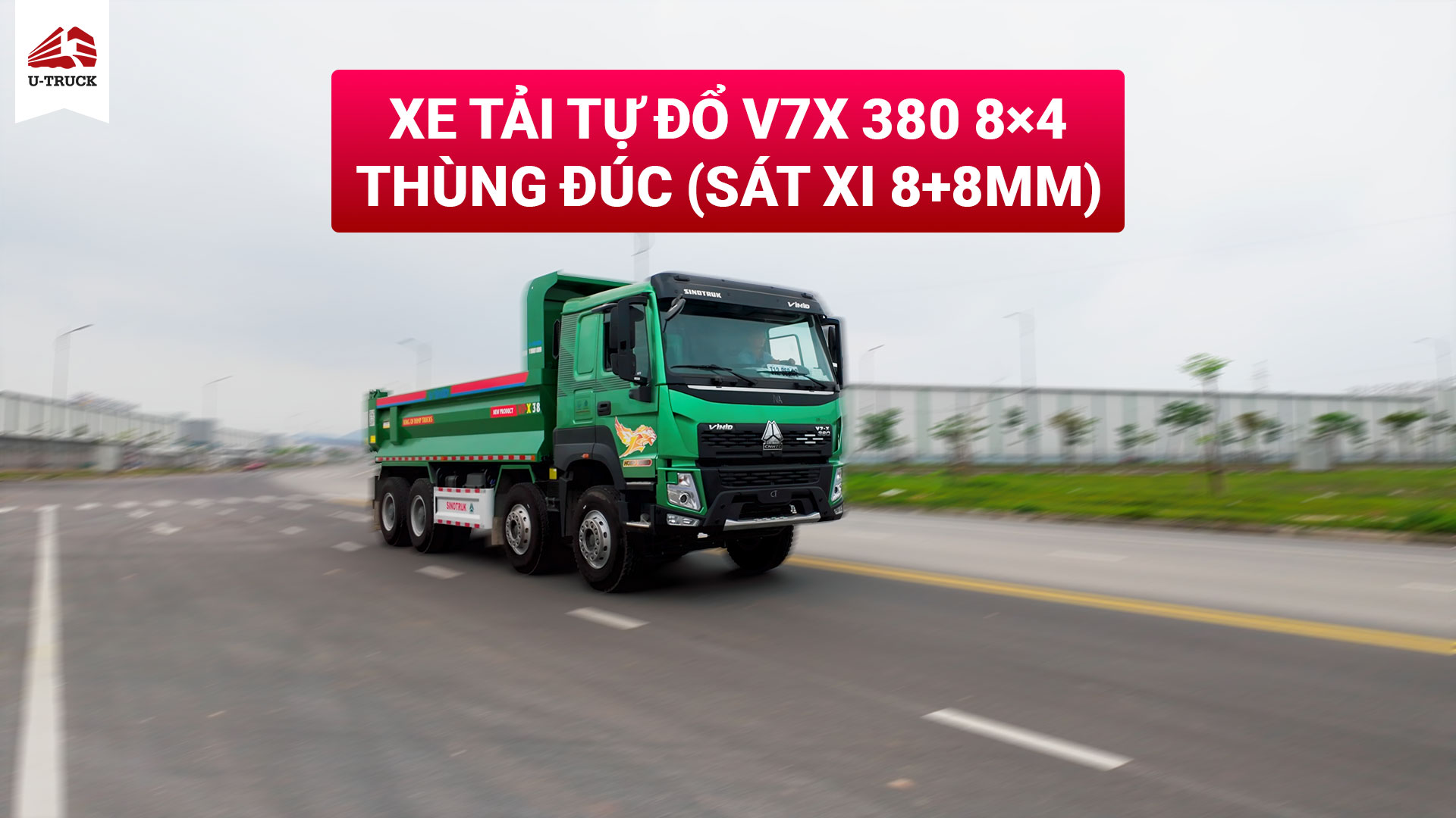 Xe ben HOWO V7X 380 8X4 Thùng đúc 4.77 (SS 8+8)