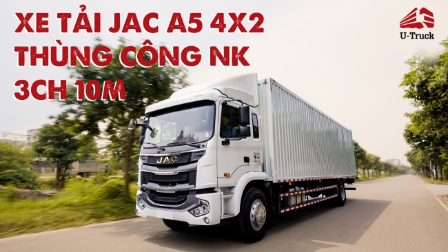 Xe tải JAC A5 4x2 thùng công NK 3CH 10M
