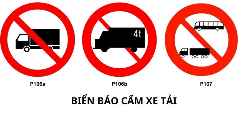 Biển báo cấm xe tải