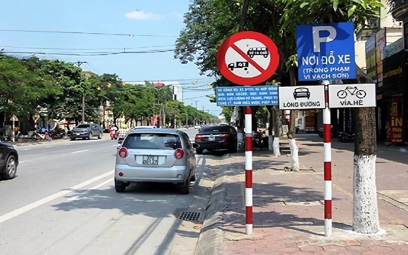 Vị trí đỗ xe đúng quy định