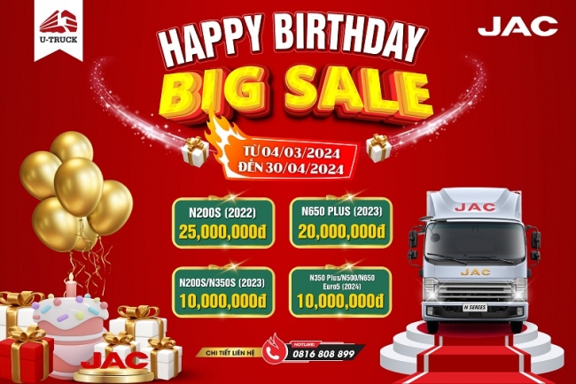 Chào tháng 3 với ưu đãi khuyến mãi xe tải JAC N - Series