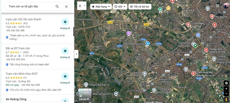 Cách tìm trạm cân xe tải