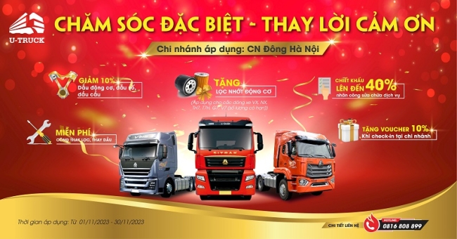 U-TRUCK Đông Hà Nội tổ chức sự kiện tri ân khách hàng “Chăm sóc đặc biệt - Thay lời cảm ơn”