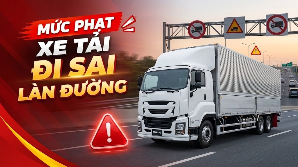 Xe tải đi sai làn đường phạt bao nhiêu tiền? Quy định mới 2026
