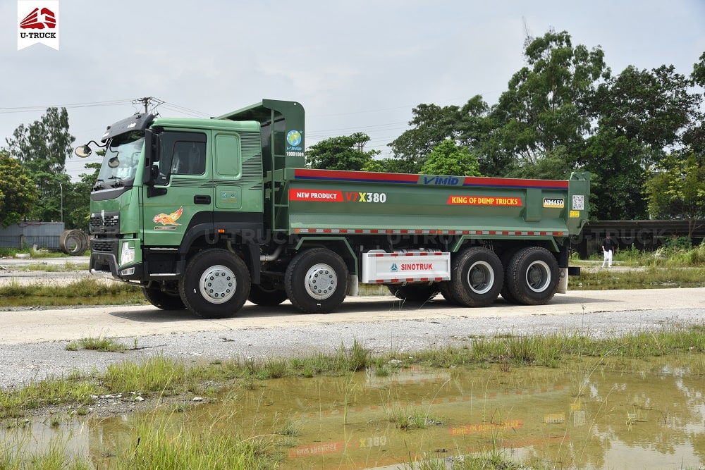 Howo V7-X 380HP 8×4 Dump Truck – U-Shape Dump Box