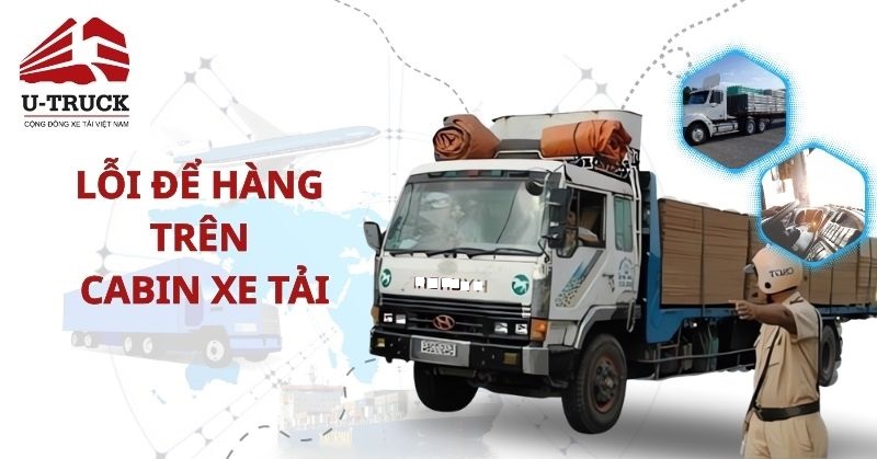 Lỗi để hàng trên cabin xe tải bị xử phạt bao nhiêu tiền?