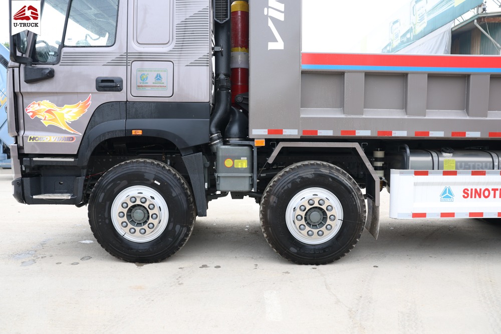 Howo V7-X 400HP 8×4 Dump Truck – Square-Shape Dump Box (8+8 mm Chassis)