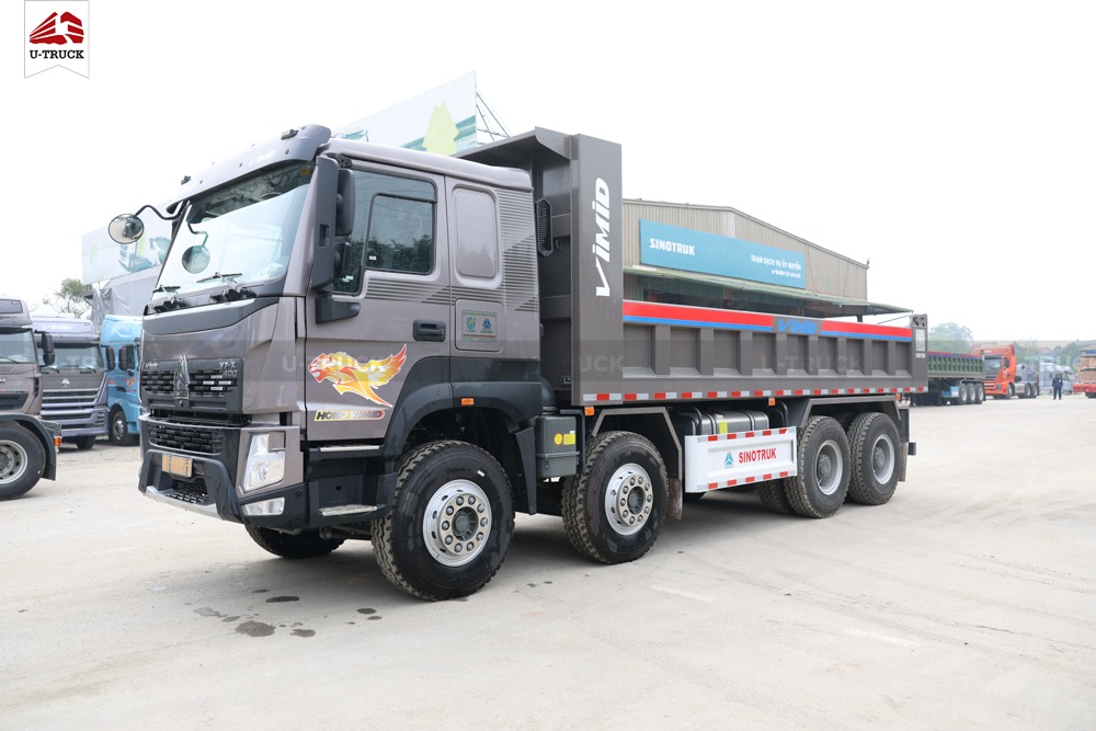 Howo V7-X 400HP 8×4 Dump Truck – Square-Shape Dump Box (8+8 mm Chassis)