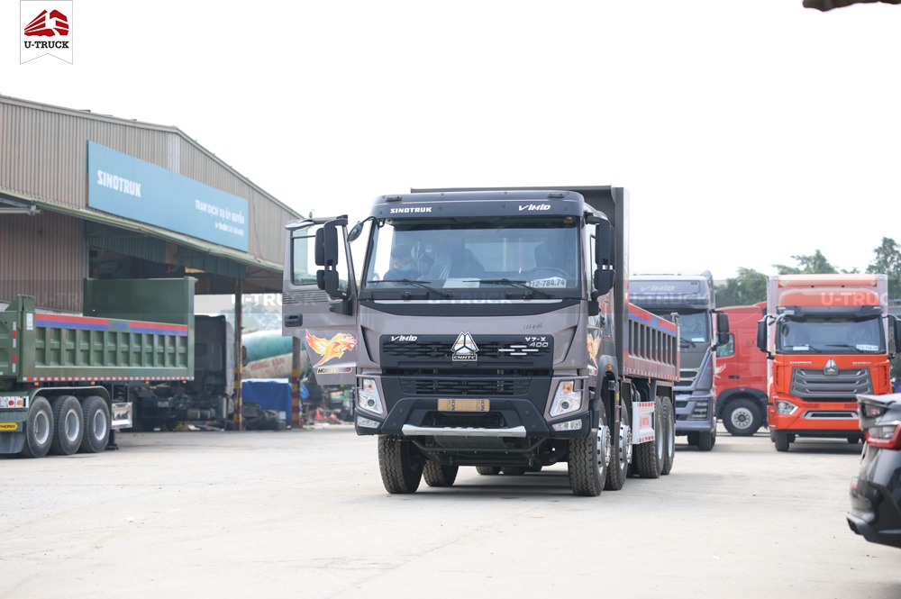 Howo V7-X 400HP 8×4 Dump Truck – Square-Shape Dump Box (8+8 mm Chassis)