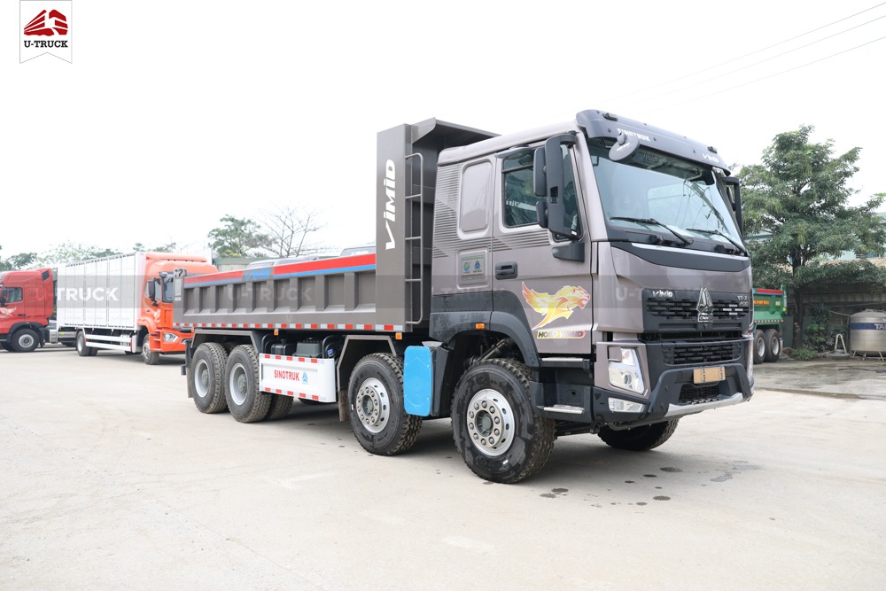 Howo V7-X 400HP 8×4 Dump Truck – Square-Shape Dump Box (8+8 mm Chassis)