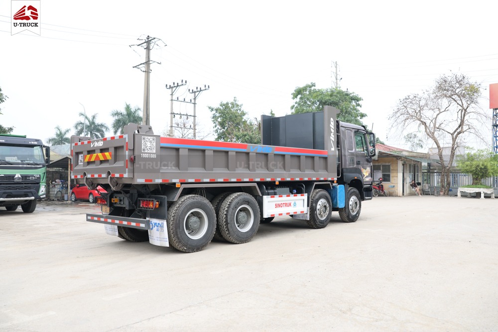 Howo V7-X 400HP 8×4 Dump Truck – Square-Shape Dump Box (8+8 mm Chassis)