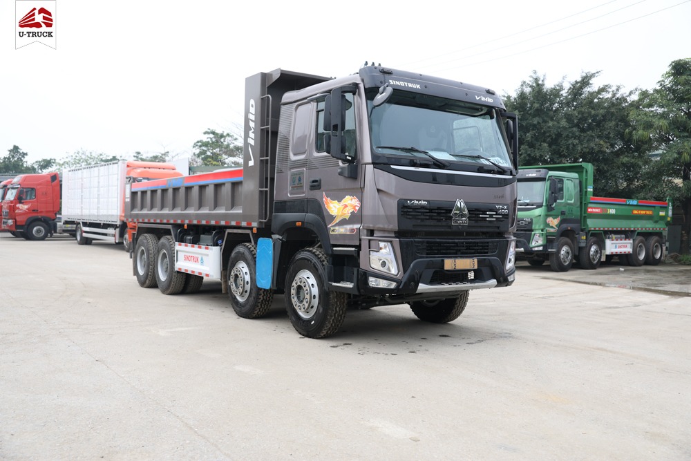 Howo V7-X 400HP 8×4 Dump Truck – Square-Shape Dump Box (8+8 mm Chassis)