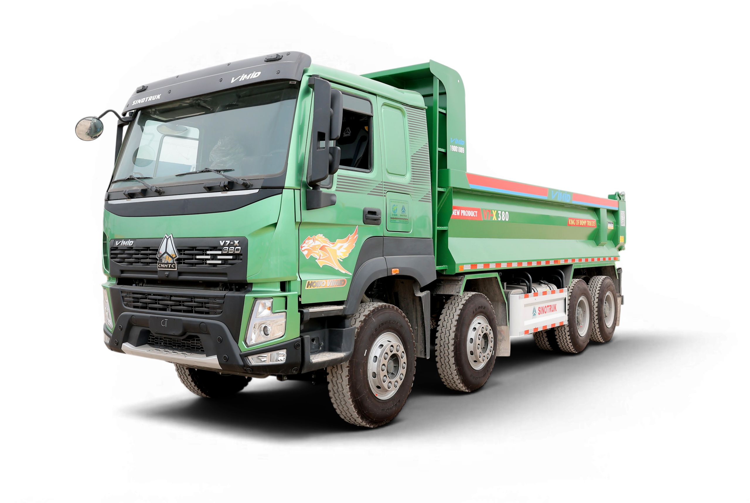 xe ben howo V7x 380 8x4 thùng đúc