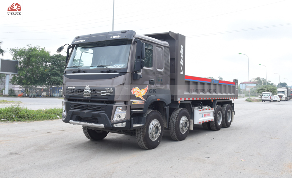 HowoV7X 380 8×4 Dump Truck – Square Shape Dump Box (8+8)