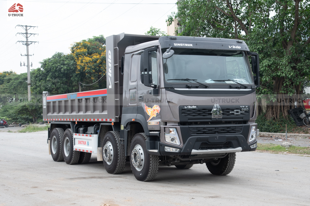 HowoV7X 380 8×4 Dump Truck – Square Shape Dump Box (8+8)