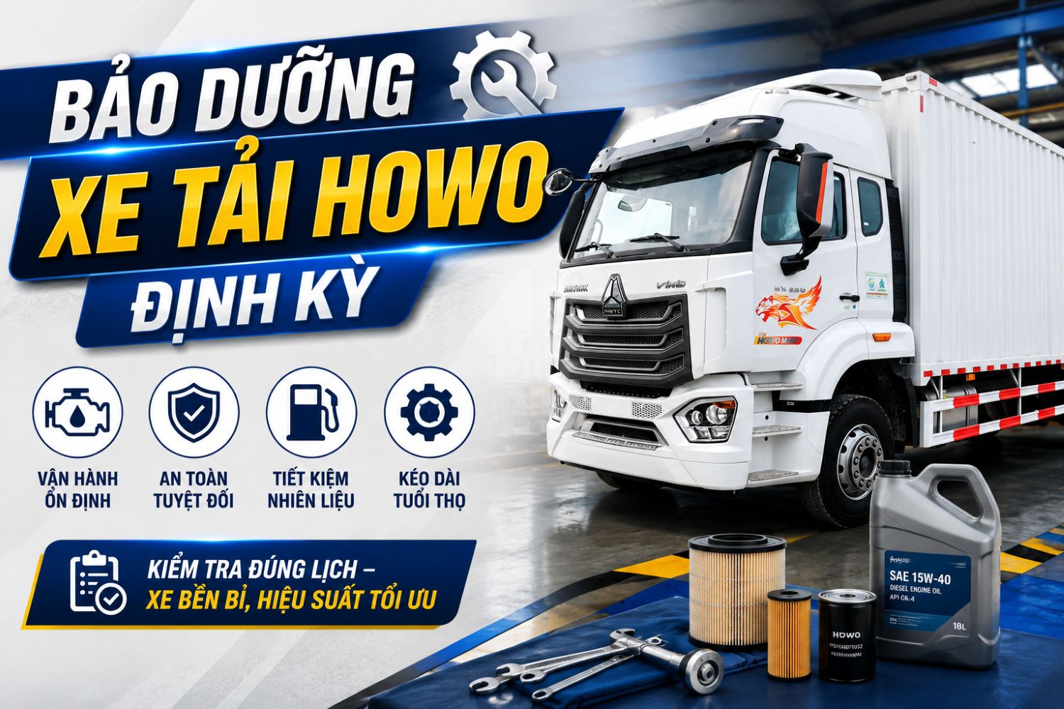 Lợi ích khi bảo dưỡng xe tải Howo định kỳ