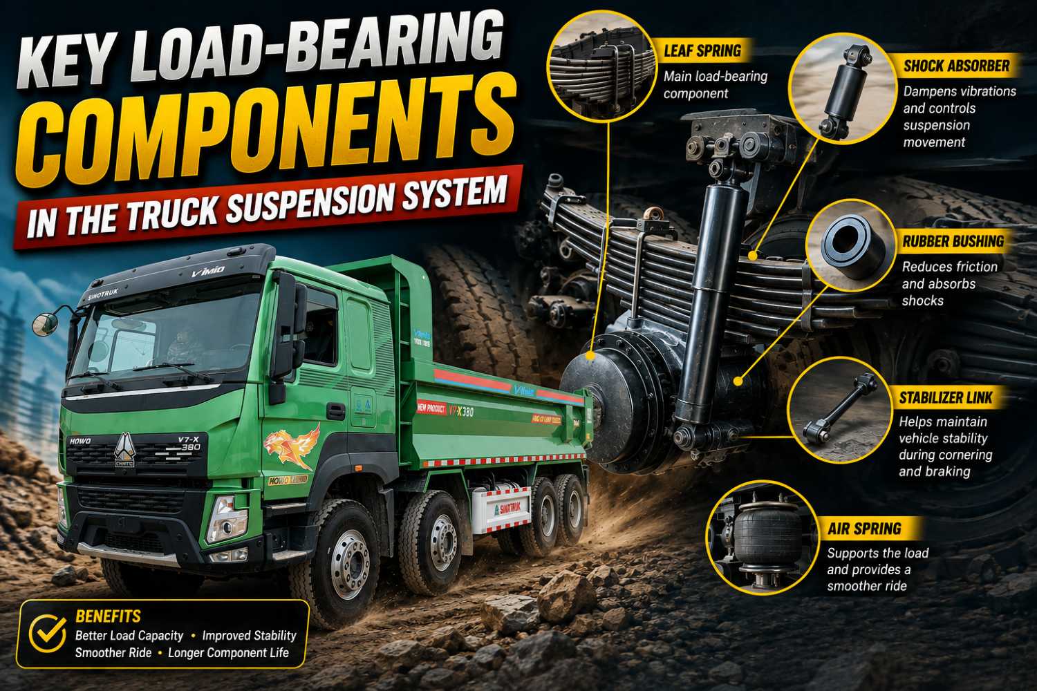 Key Load-Bearing Components of a Truck Suspension System