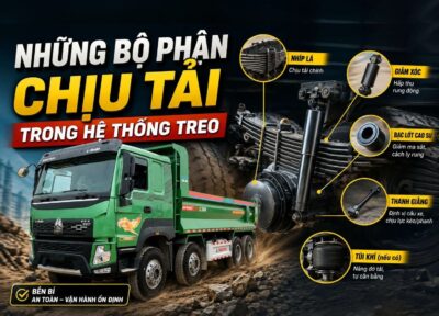 Những bộ phận chịu tải nặng nhất trong hệ thống treo xe tải