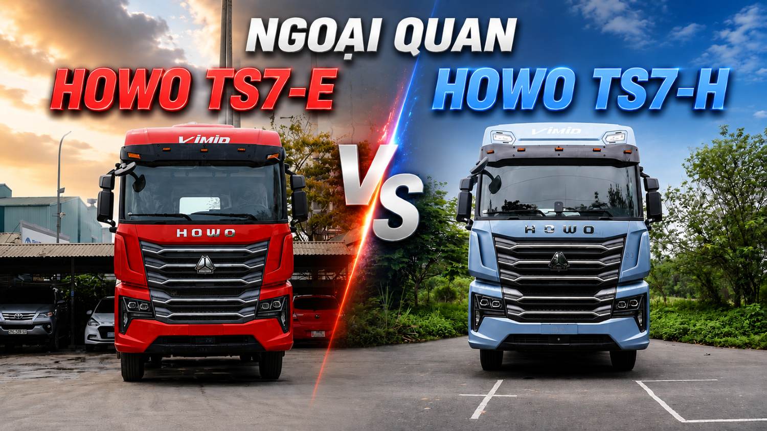 Ngoại quan Howo TS7-E và Howo TS7-H