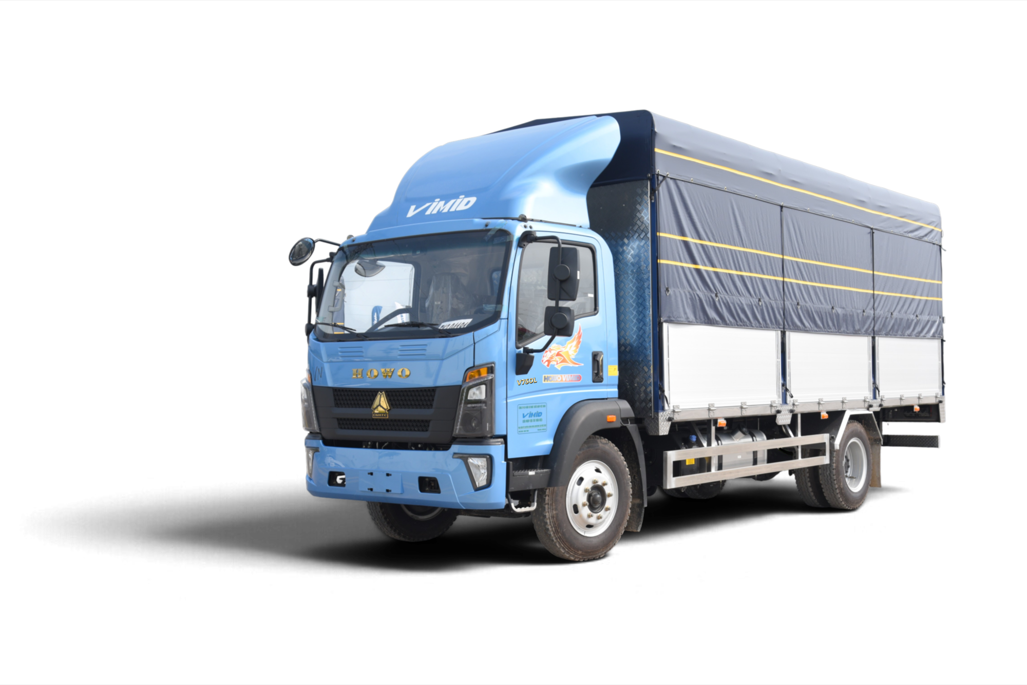 Xe tải thùng HOWO V750L 4x2 khung mui bửng nhôm 6M3
