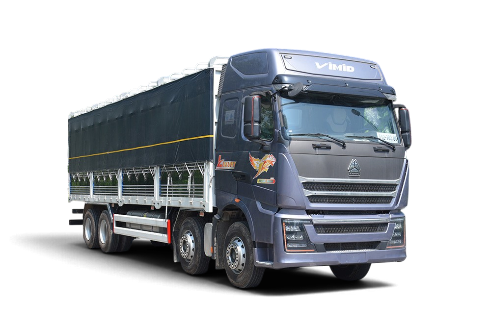 Xe tải thùng HOWO TH7 350 8x4 khung mui nâng bửng hông 9M7