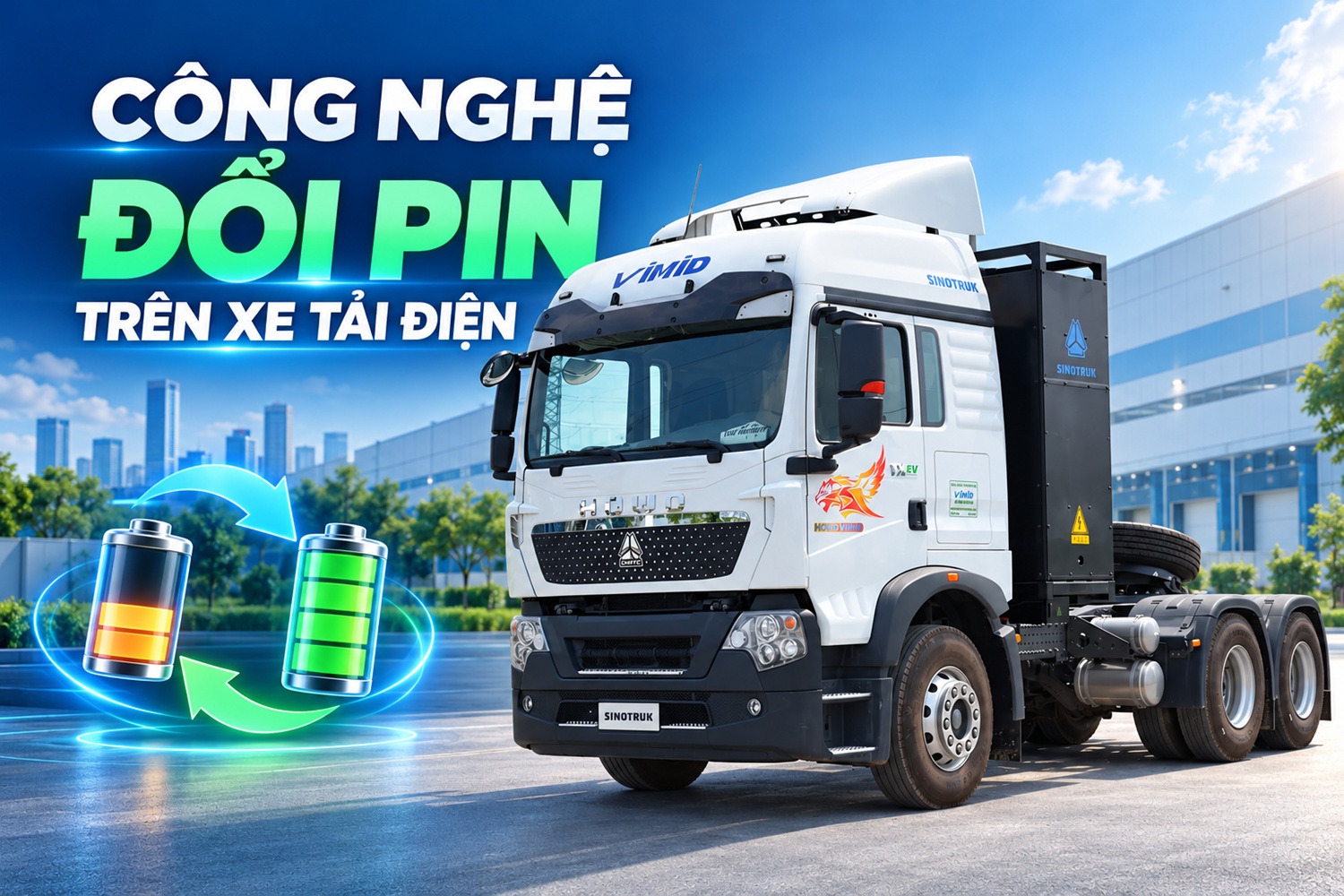 Công nghệ đổi pin trên xe tải điện: Cách hoạt động và lợi ích