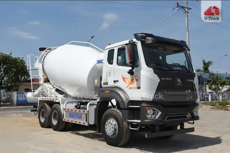 Hình ảnh xe trộn bê tông Howo 3 chân