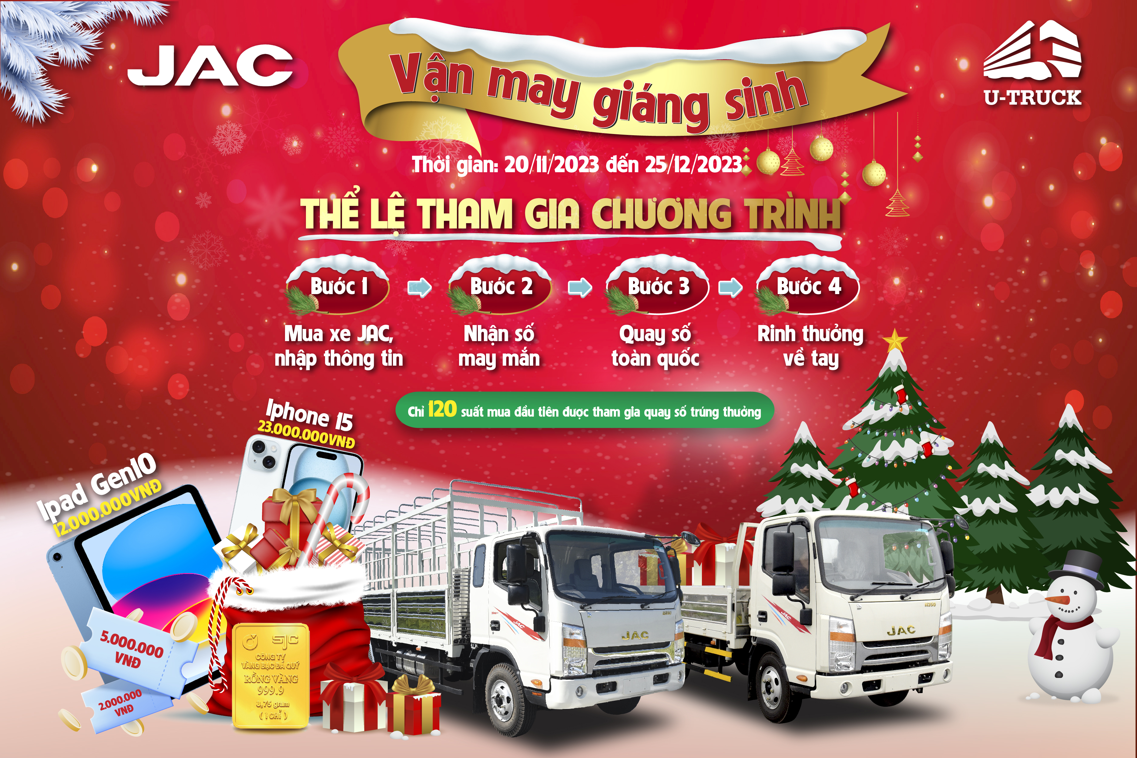 Cơ hội quay số trúng thưởng “Vận may Giáng sinh
